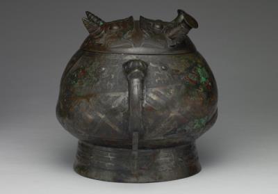 图片[2]-Gui food container with twin-dragon pattern, early Western Zhou period, 1049/45-957 BCE-China Archive